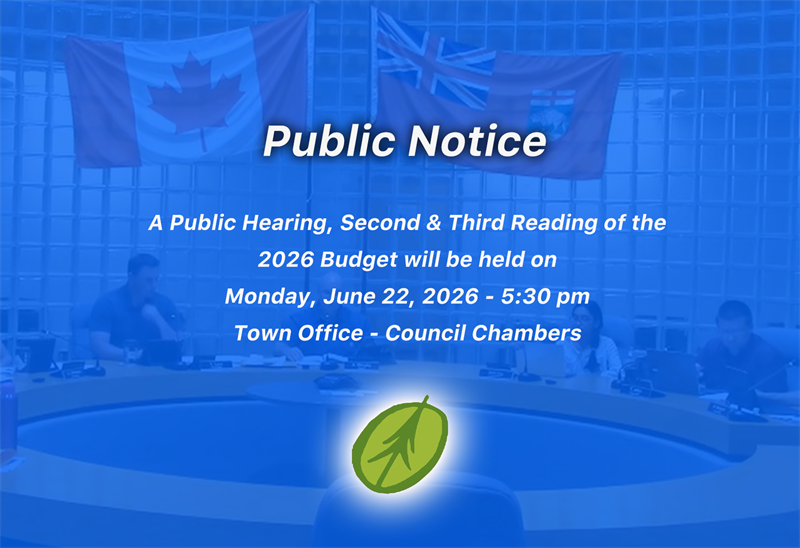 Public Notice: Budget 2026 Public Hearing, 2nd/3rd Reading