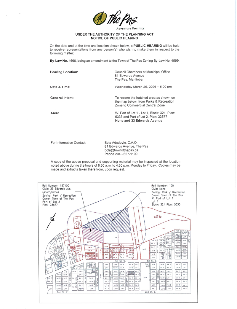 Notice of Public Hearing