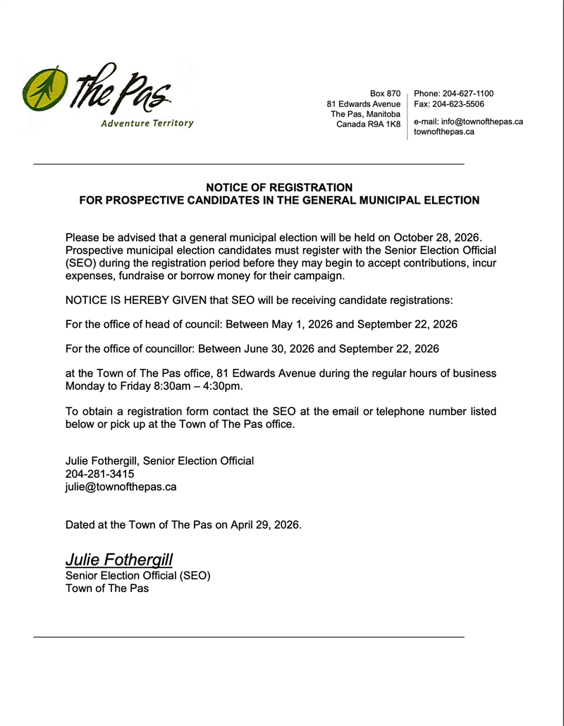 Notice of Registration