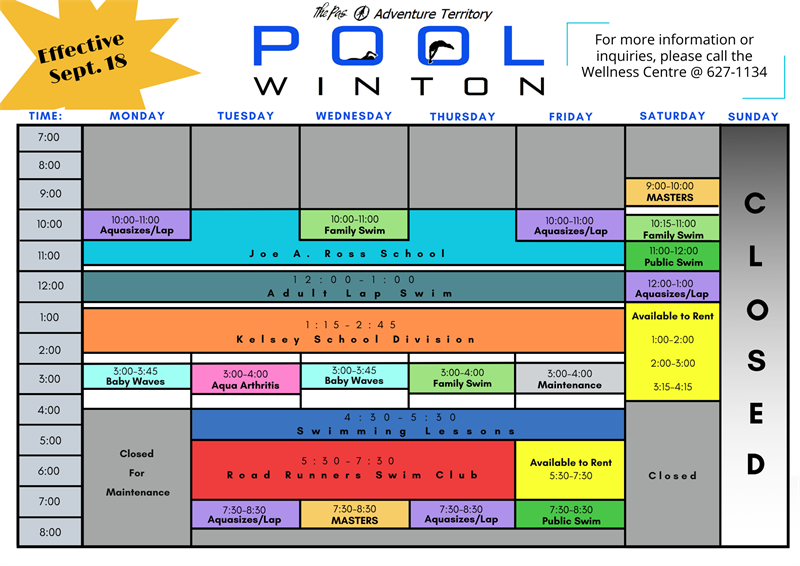 Winton Pool Schedule